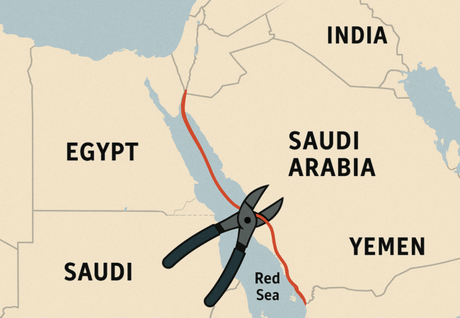 Red Sea Cable Cut 2025 – भारत और एशिया में इंटरनेट ठप, Microsoft Azure भी प्रभावित